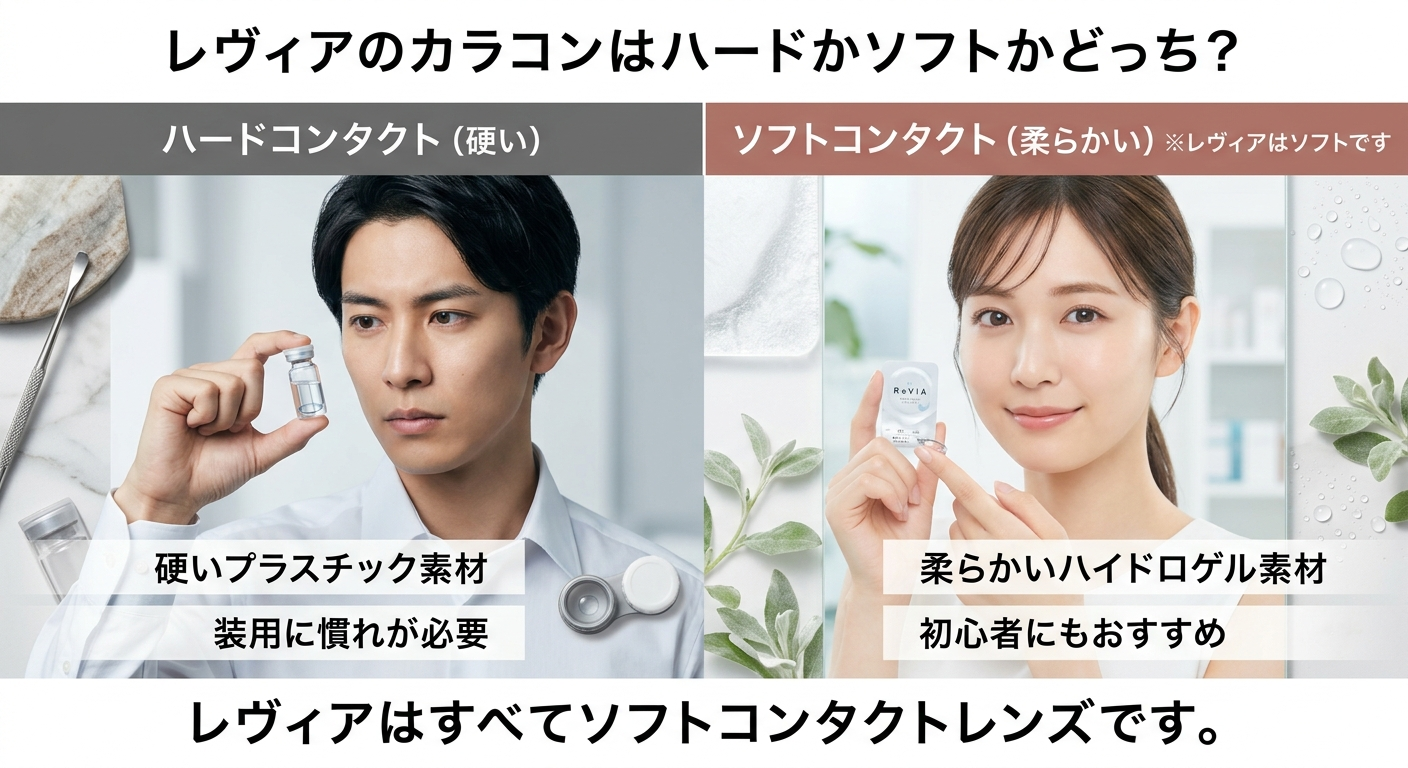 レヴィア カラコンはソフト